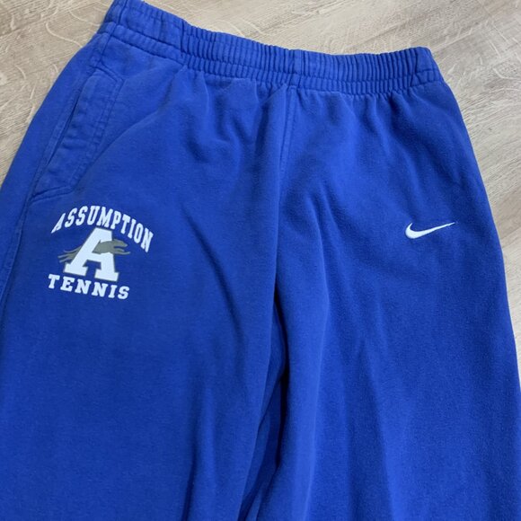 Nike Team Issued Assumption University Greyhounds Sweatpants Men's Medium M Blue - Picture 2 of 7